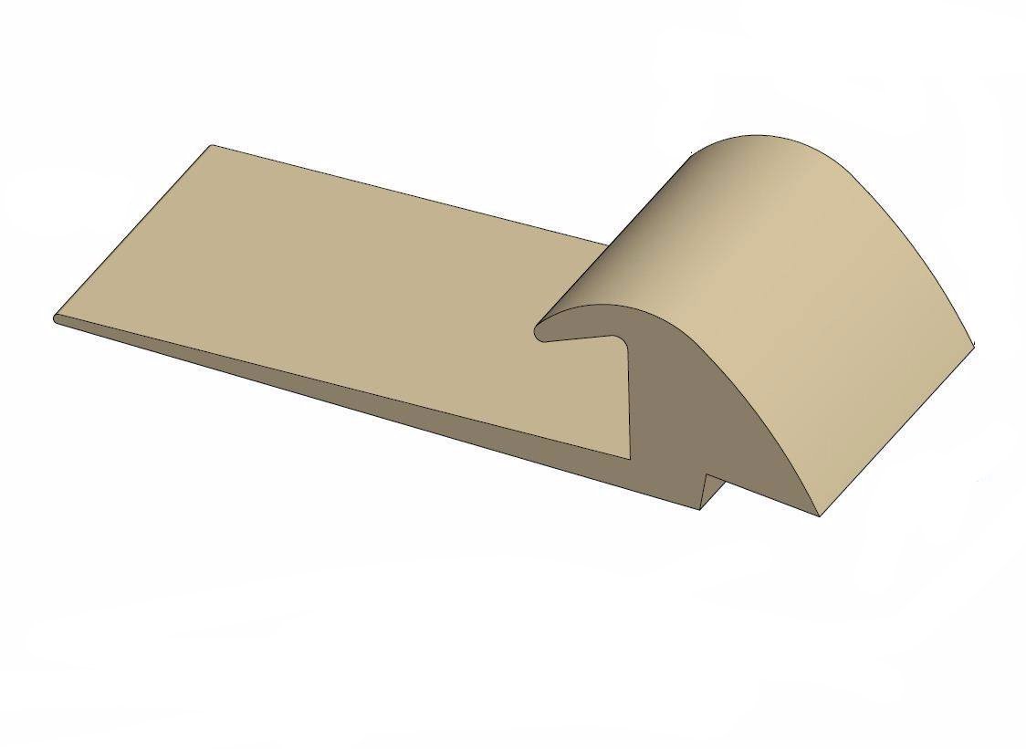 Tarkett / Johnsonite SLT-XX-H Slim Line Transition 1/4" to .080" 300' LF/Box – product image showing size, style, and brand details.