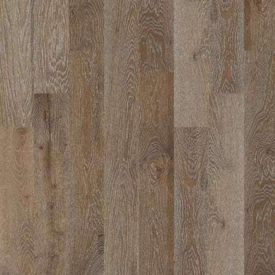 Shaw Castlewood Oak SW485-00514 Drawbridge 7.48" x Random Lengths up to 74.8" Engineered Wire Brushed White Oak Hardwood Flooring (31.09 Sf/Box)