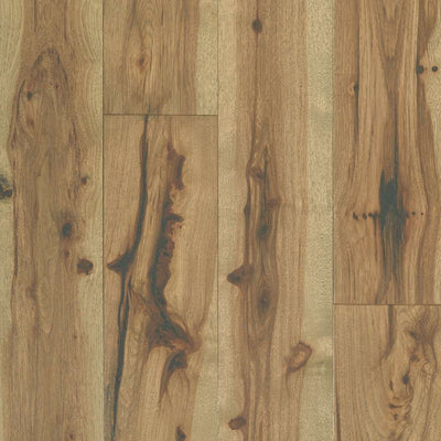 Shaw Reflections Hickory SW673-07036 Radiance 7" x Random Lengths up to 82.5" Engineered Wire Brushed Hickory Hardwood Flooring (23.58 Sf/Box)
