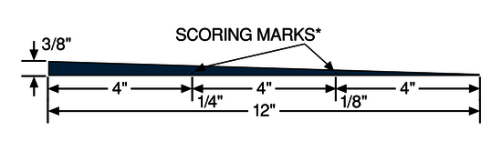 Johnsonite LS-40-D 3/8" to 0" Subfloor Leveler Strip, 4' Length – product image showing size, style, and brand details.