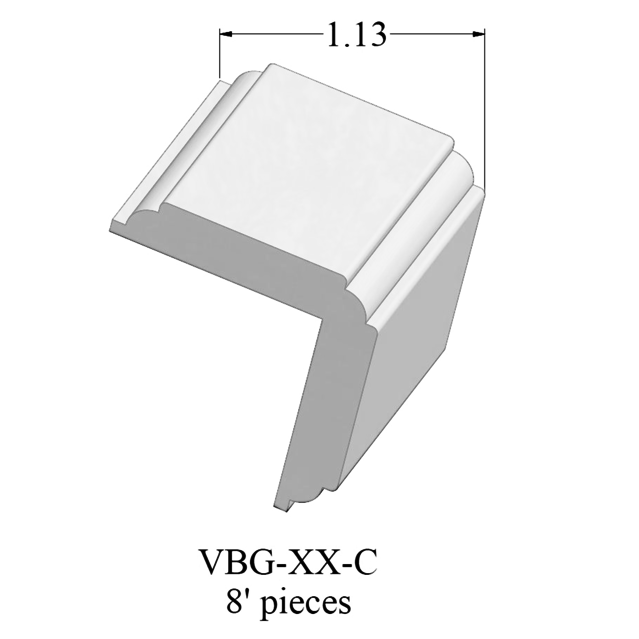 Tarkett / Johnsonite Millwork Corner Guard 1 1/4" x 8' by 1/4" VL4 Cool Metal – product image showing size, style, and brand details.