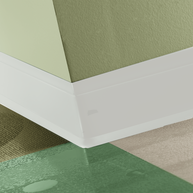 Tarkett / Johnsonite Perceptions Flex Base 4 1/4" 08 Icicle 4.25" x 120' by 0.125" (120 LF/Box) Cove (with Toe)