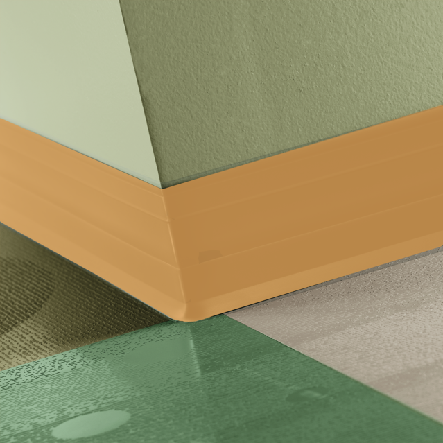 Tarkett / Johnsonite Perceptions Royale Base 4 1/4" VM8 Mr. Sunshine 4.25" x 120' by 0.125" (120 LF/Box) Cove (with Toe)