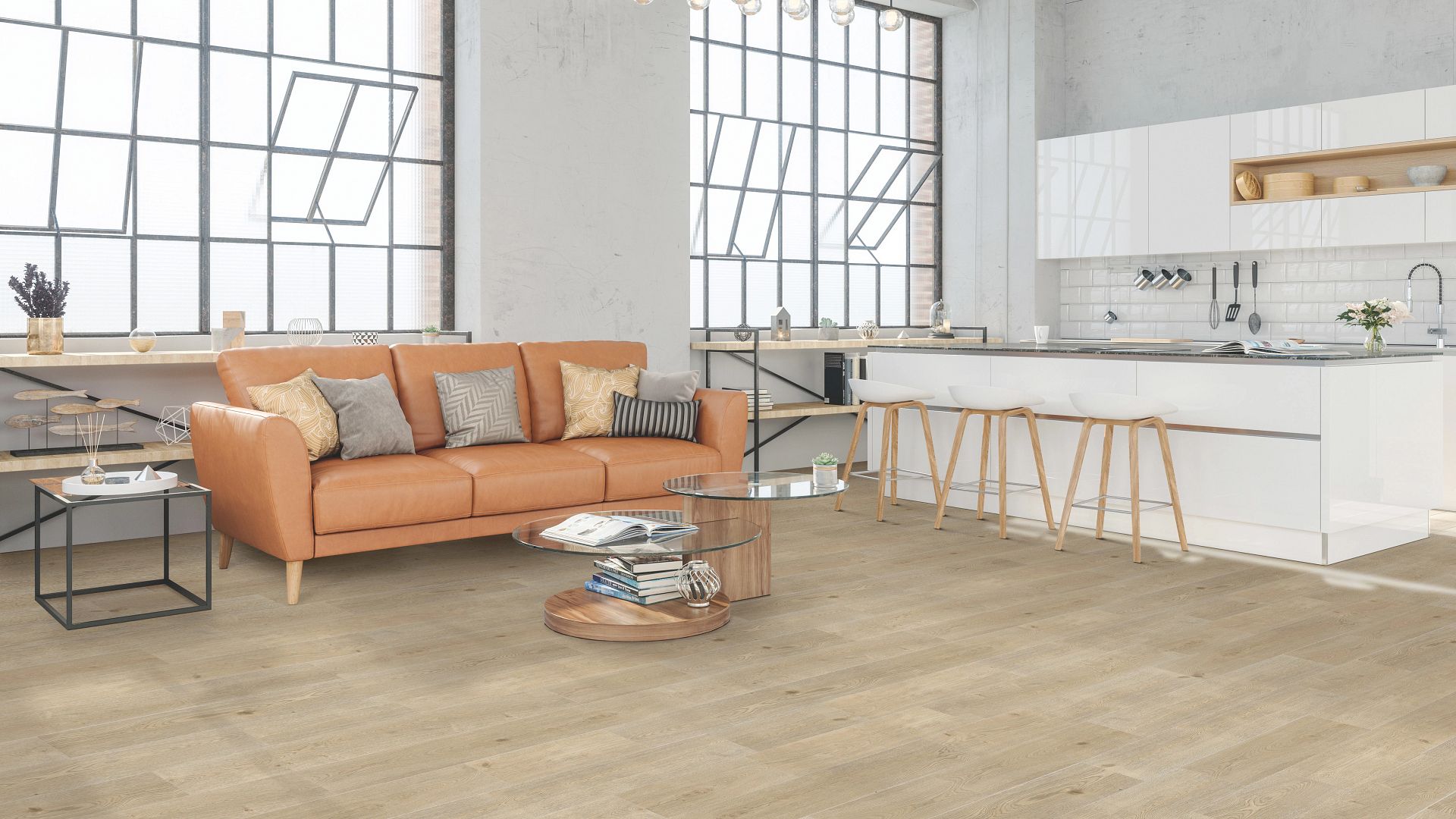 COREtec Skillman Oak Vinyl Plank Flooring VV675-08004 LVP Scratchless 9" x 9" x 33.46", 53.14" and 86.61" Varying Length (21.79 SF/Box) (Market Place)