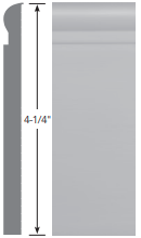 Roppe Contours Fashion PV4085 174 Smoke 4 1/4" X 8' by 1/4" (64 Ft. / Box)