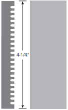 Roppe Contours Candid PV4060 639 Beigewood 4 1/4" X 8' by 3/8" (48 Ft. / Box)