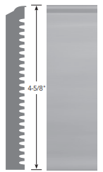 Roppe Contours Vertical PV4065 129 Dolphin 4 5/8" X 8' by 3/8" (40 Ft. / Box)