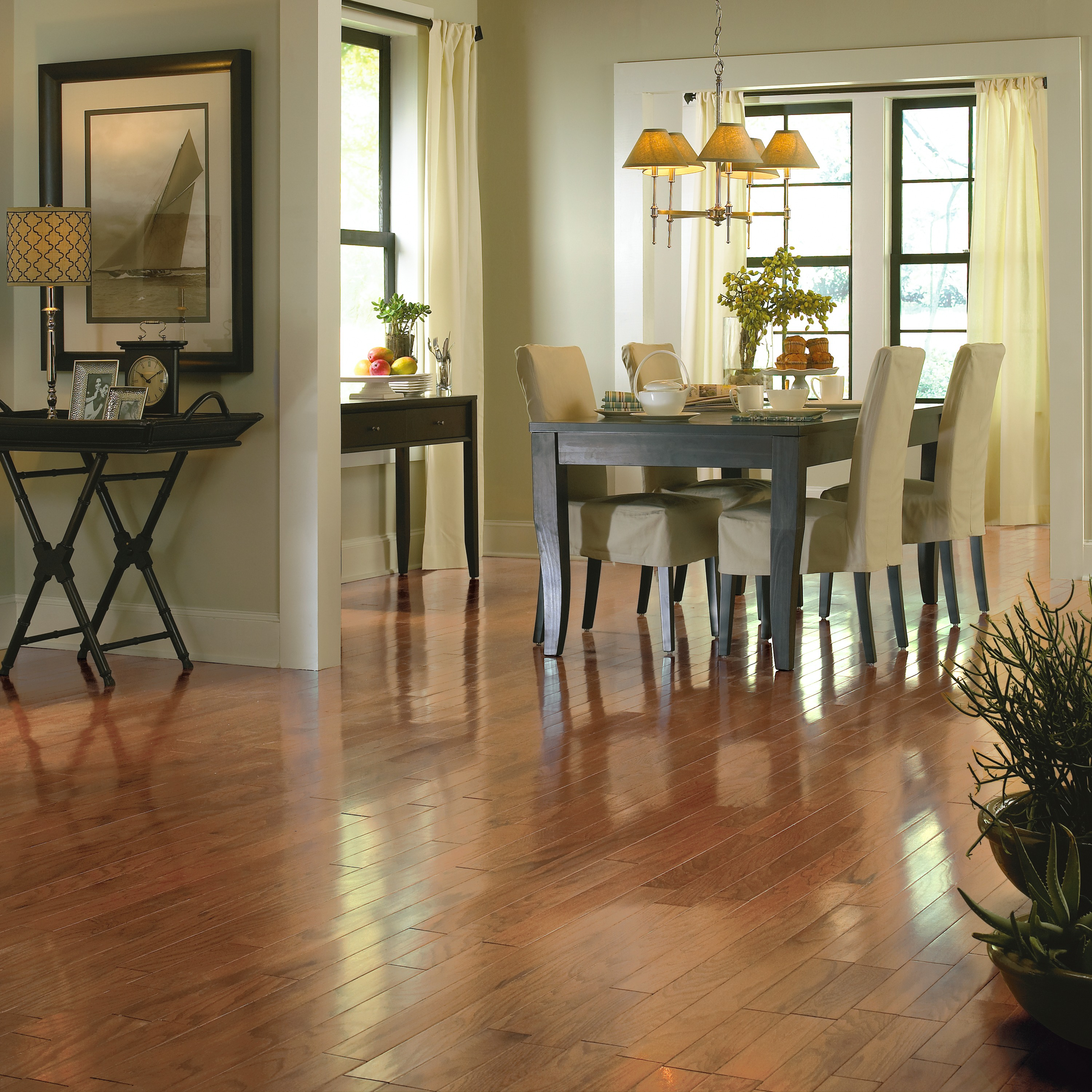 Bruce Engineered Hardwood Flooring Red Oak Turlington Lock&Fold Harvest 3" EAK04LGEE