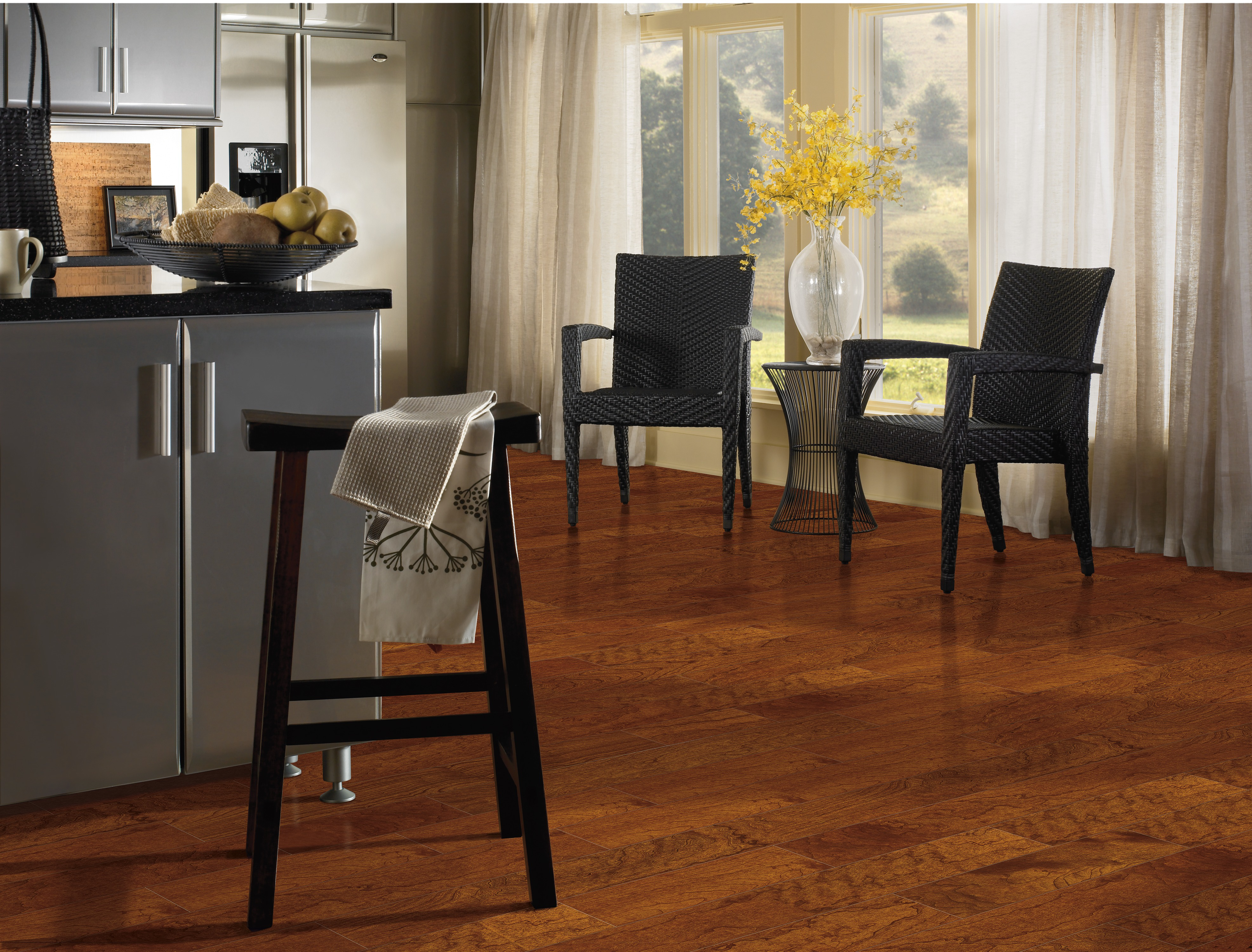 Bruce Engineered Hardwood Flooring Cherry Turlington Lock&Fold Bronze 5" ECH26LGEE