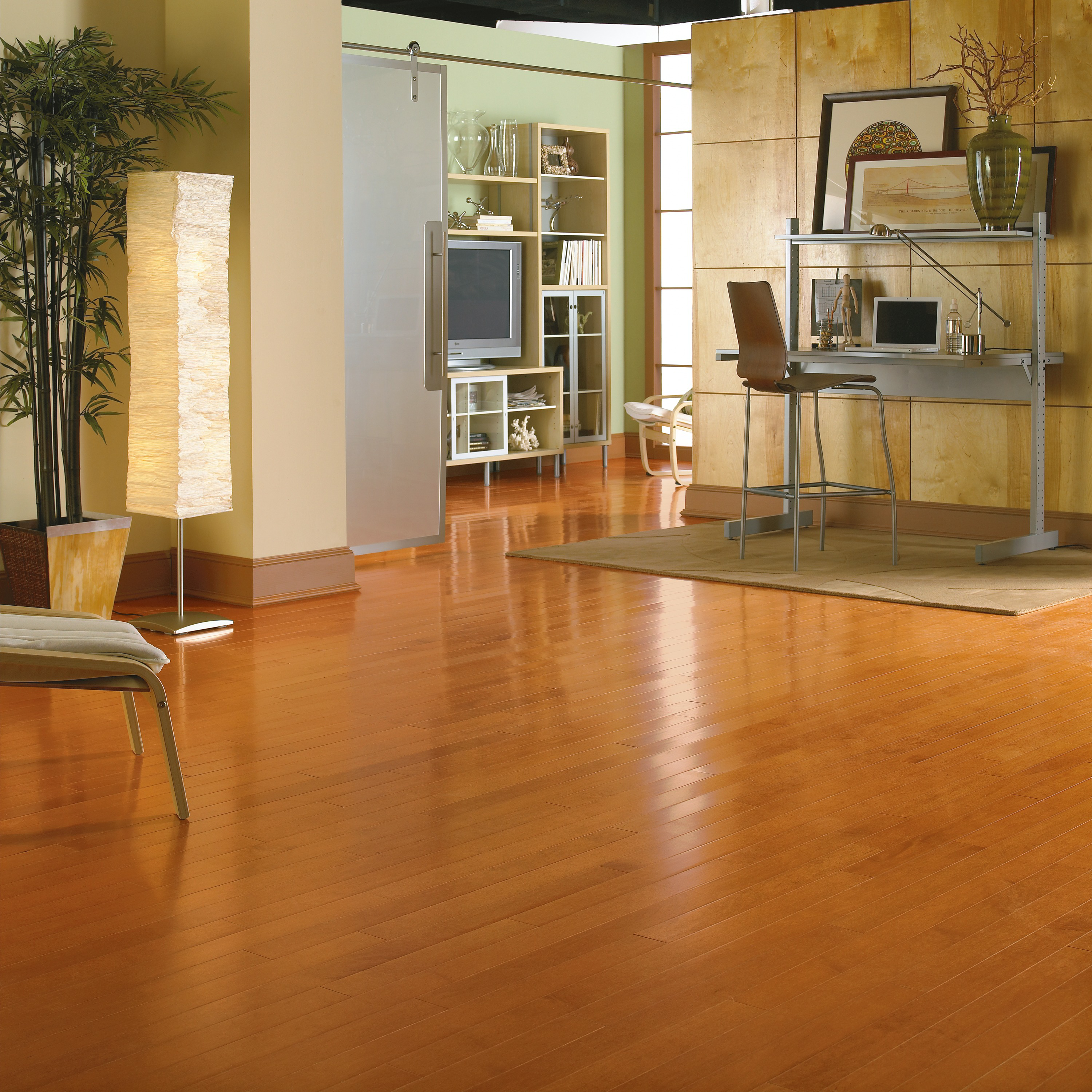 Bruce Engineered Hardwood Flooring Maple Turlington Lock&Fold Russet/Cinnamon 3" EMA86LGEE