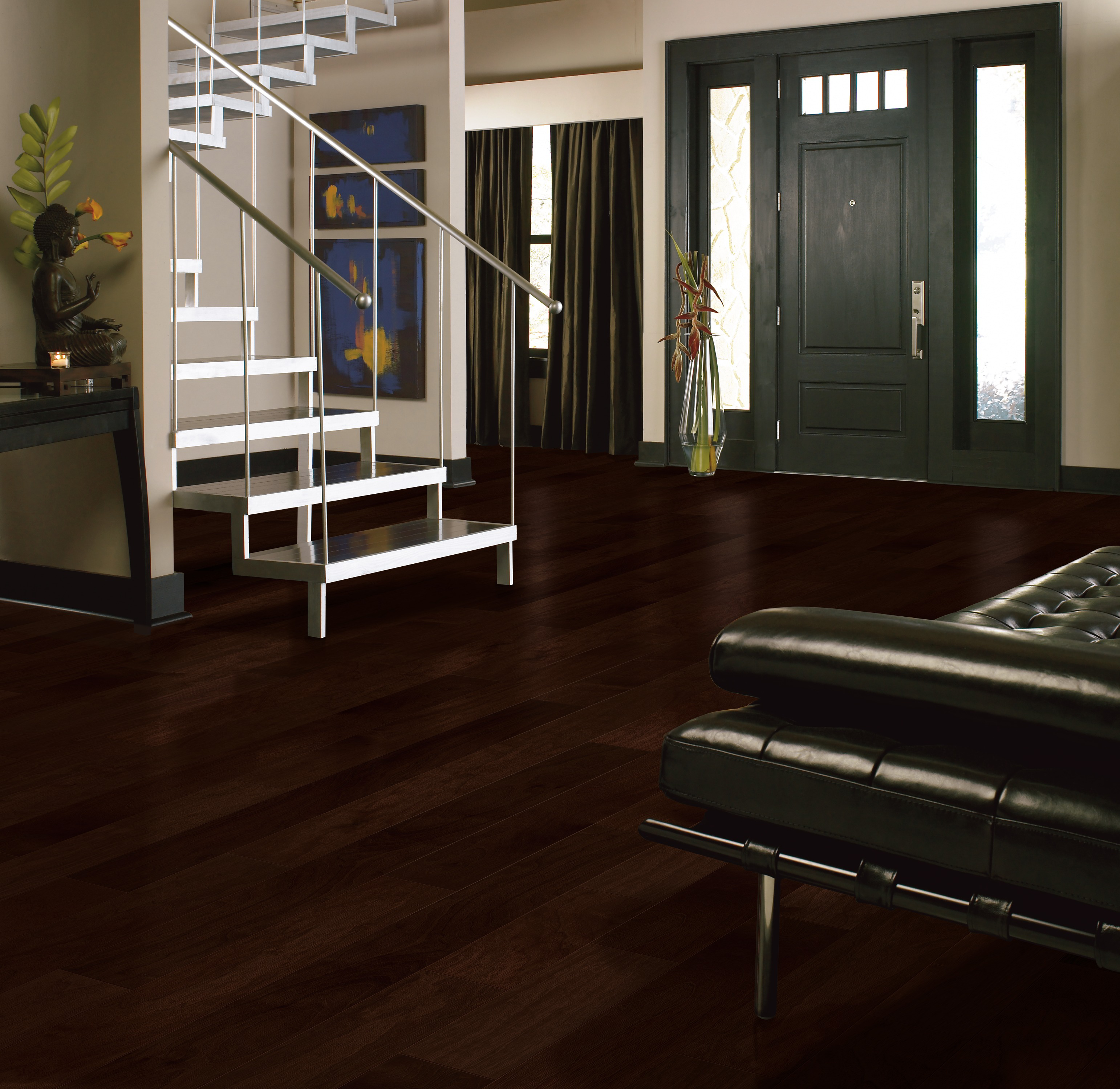 Bruce Engineered Hardwood Flooring Walnut Turlington Lock&Fold Cocoa Brown 5" EWT22LGEE