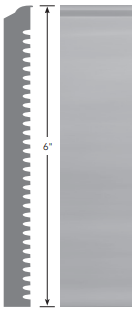 Roppe Contours Vertical PV6065 122 Natural 6" X 8' by 3/8" (32 Ft. / Box)