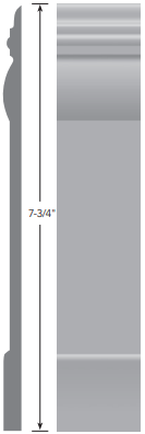 Roppe Contours Novel PV7045 147 Light Brown 7 3/4" X 8' by 1/4" (48 Ft. / Box)